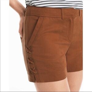 White House Black Market The 5 Inch Lace Up Short